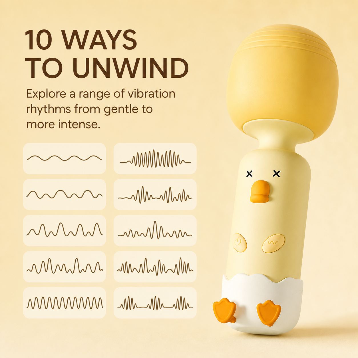 Warming Duck Mini Bullet Vibrator – 10 Modes