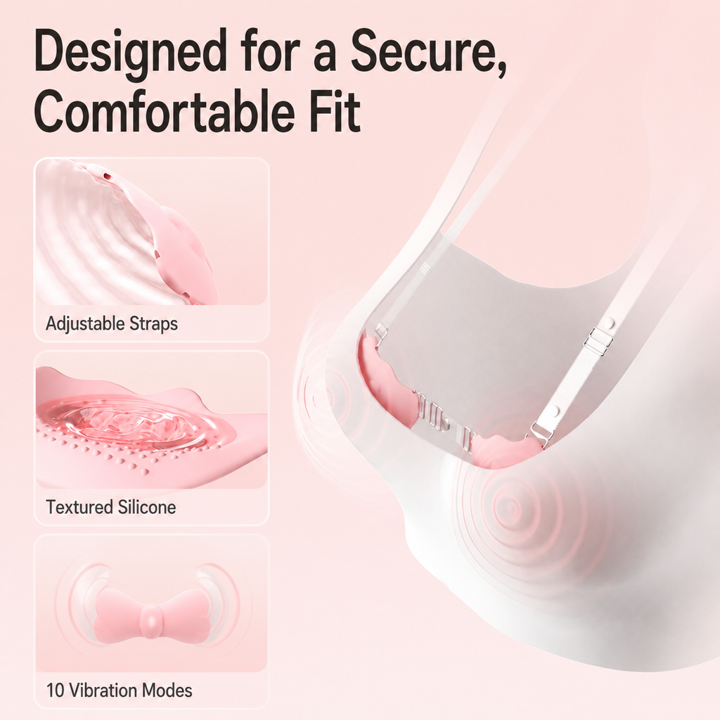 Butterfly Bow Remote-Controlled Nipple Vibrator – 10 Modes