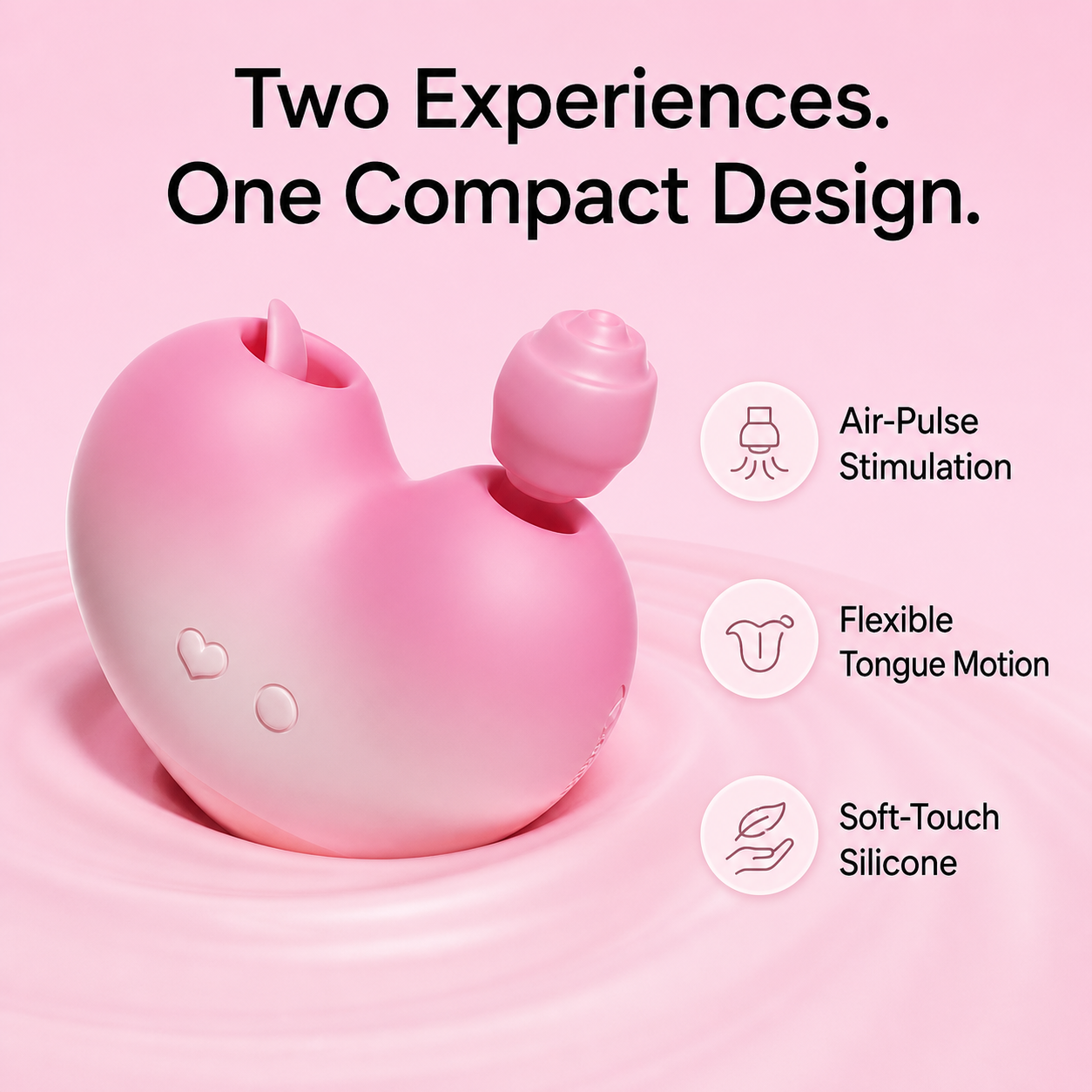 Peach Dual-Action Suction & Licking Stimulator – App Control