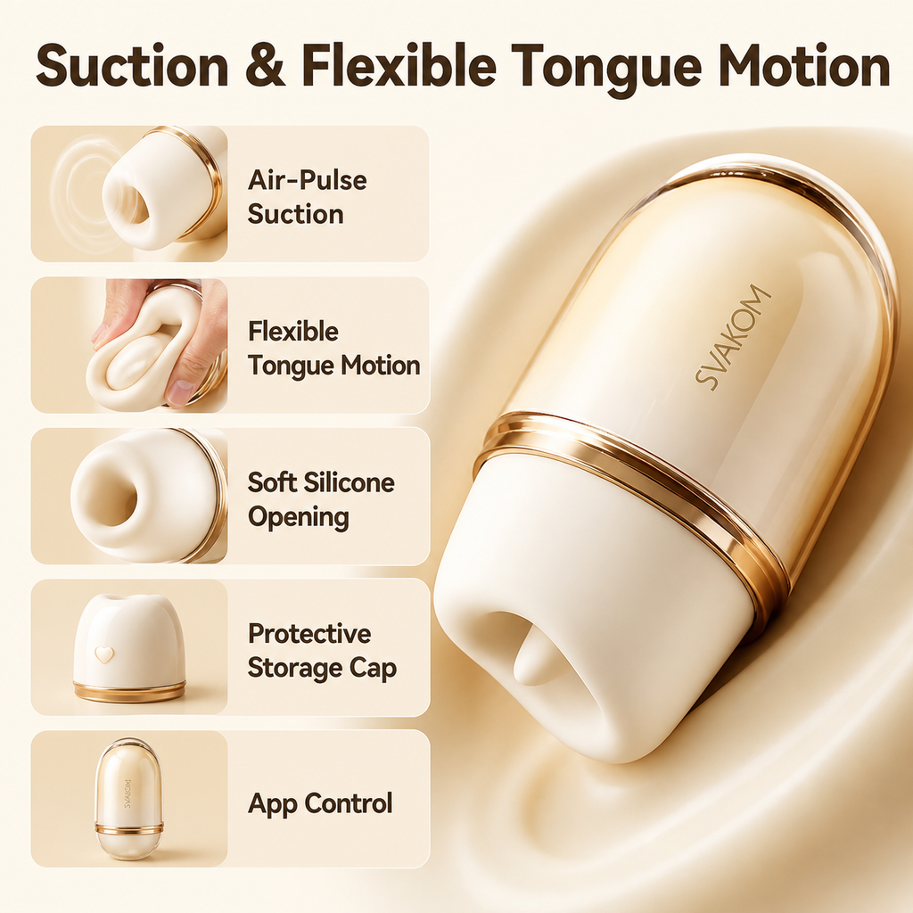 Tongue-Style Air-Pulse Suction Stimulator – App Control