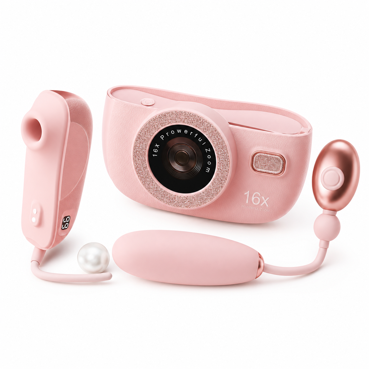Concealed Camera-Style App-Controlled Suction Vibrator