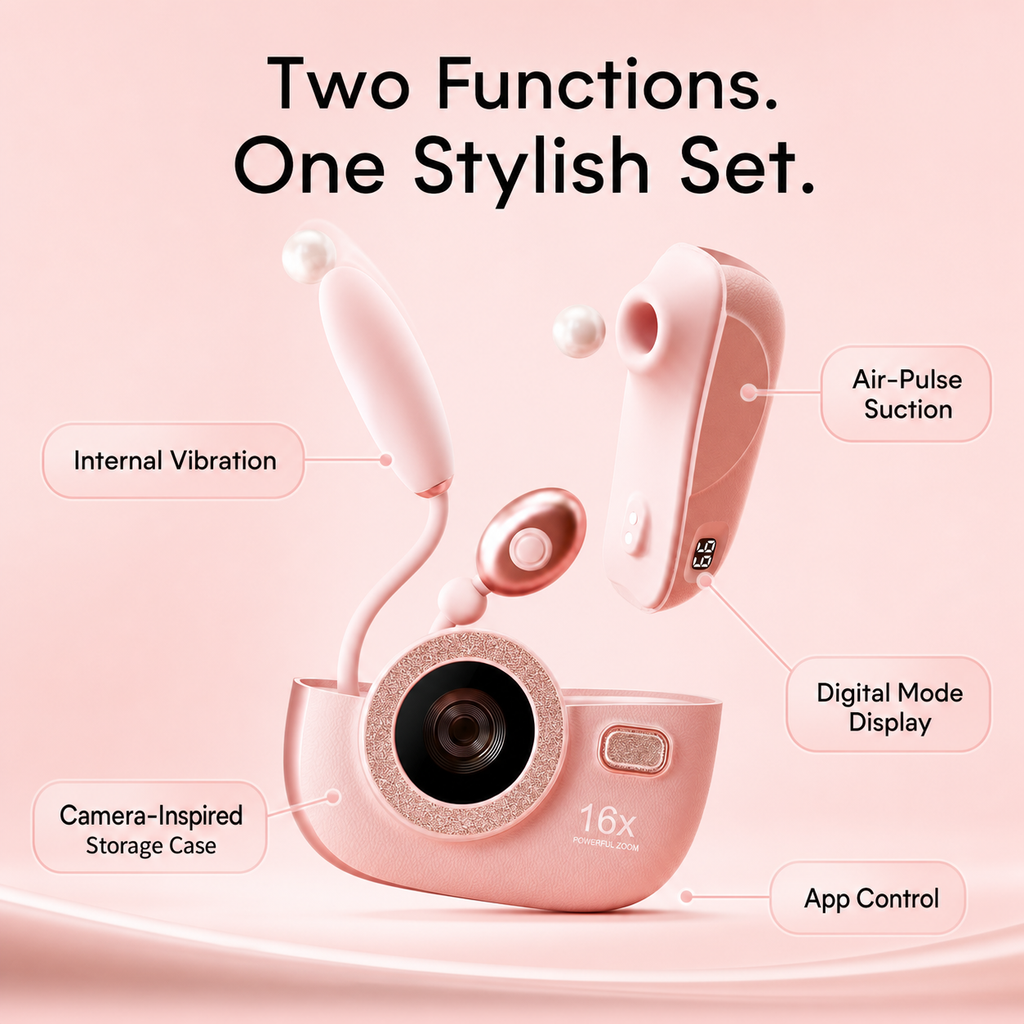Concealed Camera-Style App-Controlled Suction Vibrator