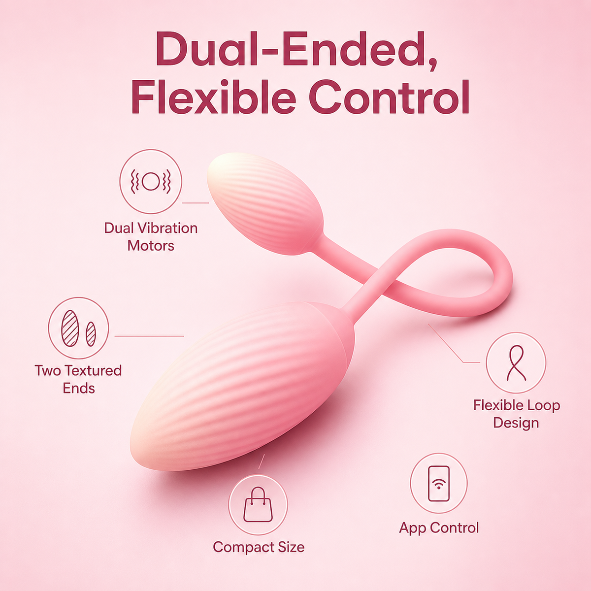 Dual-Ended App-Controlled Internal & External Vibrator