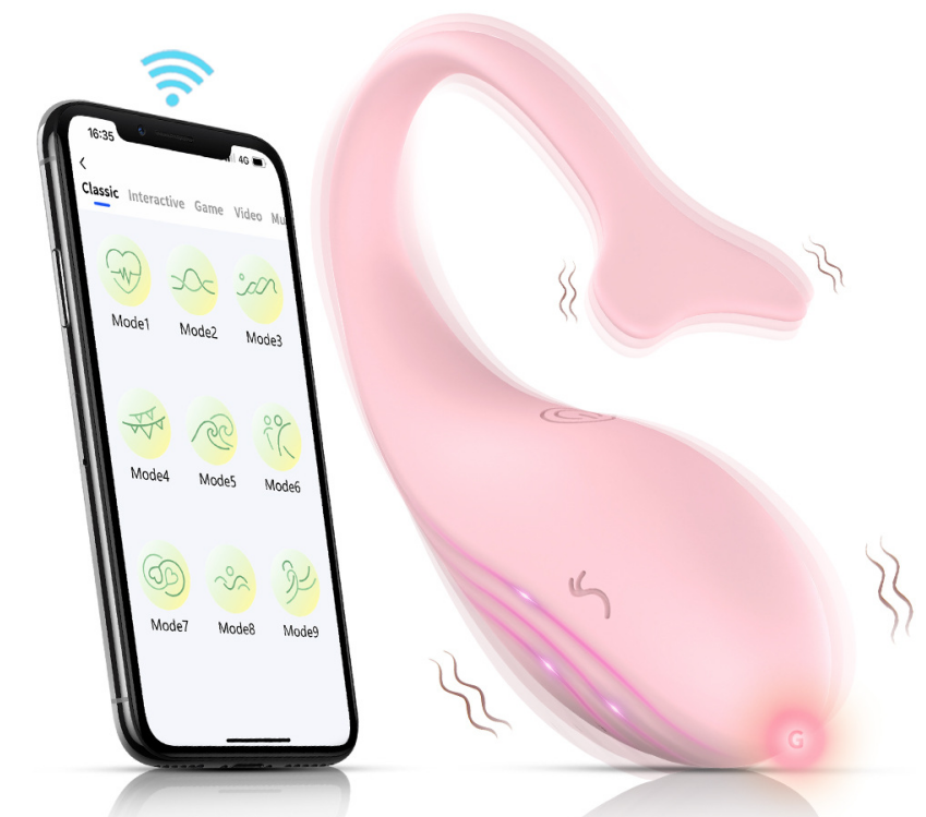 App-Controlled Wearable Egg Vibrator – 9 Modes